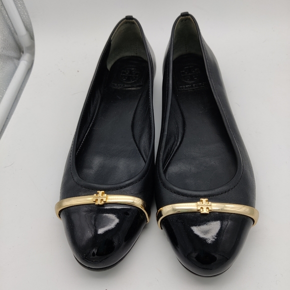 Tory Burch Pacey Black leather sz 8 - Picture 2 of 6